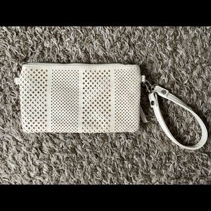 White Wristlet with Tassel